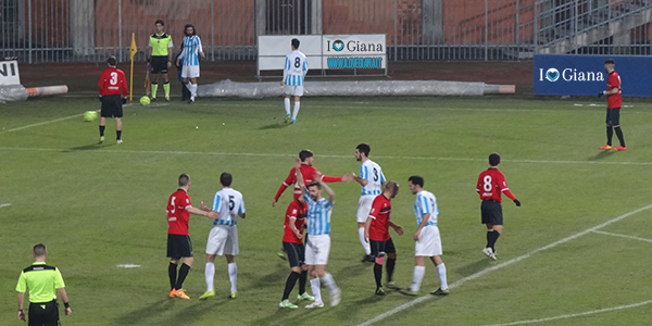 Pro Piacenza Giana 1-1 l'angolo da cui scaturisce il goal di Perico