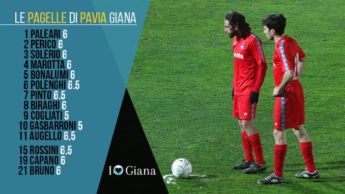Pagelle di giornata 25 Pavia Giana 2-0 Lega Pro Girone A www.ilovegiana.it