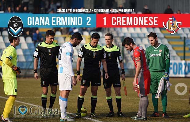 Risultati 23 giornata lega pro www.ilovegiana.it Giana Erminio - Cremonese 2-1