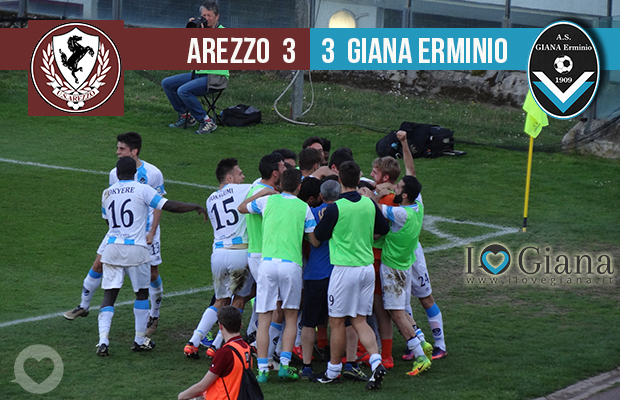 Risultato 34 Arezzo Giana Erminio 3-3