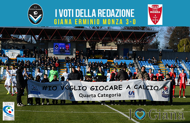 17 giornata Pagelle Giana Monza 3-0