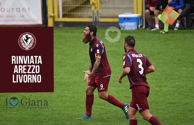 Arezzo Livorno rinviata serie c girone a