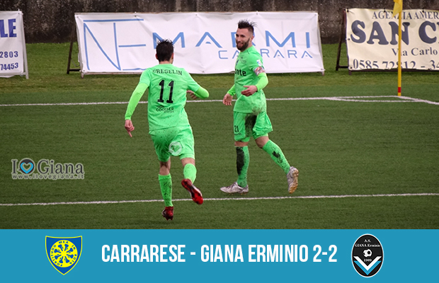 28 giornata serie C girone A Carrarese Giana Erminio 2-2