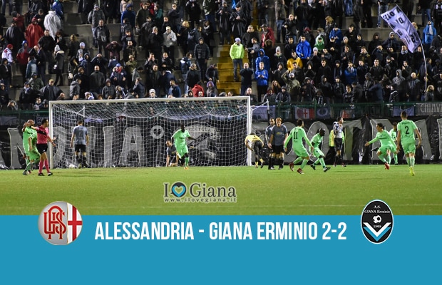 30 giornata serie C girone A Alessandria Giana Erminio 2-2