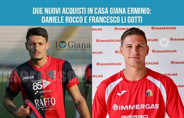 Giana Erminio due nuovi acquisti Francesco Li Gotti e Daniele Rocco