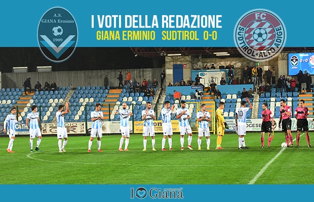 11 giornata Pagelle Giana Sudtirol 0-0