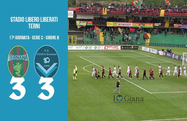 17 Ternana Giana Erminio 3-3 serie C girone B