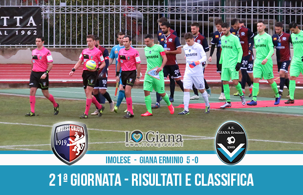 Imolese Giana Erminio 5-0 risultati e classifica 21 giornata serie C girone B