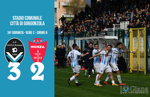 Giana Erminio Monza 3-2 serie C girone B