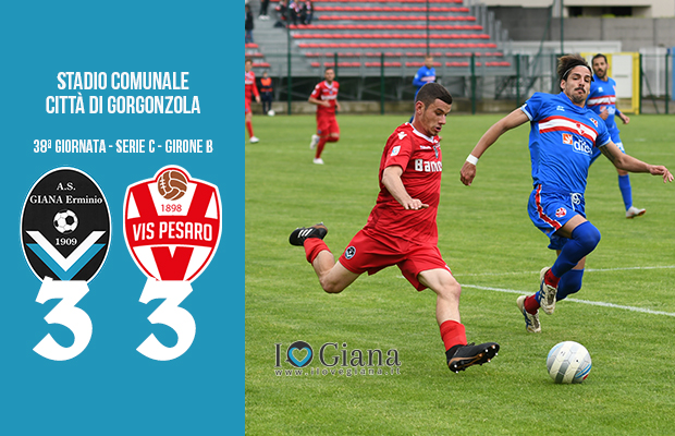 Giana Erminio Vis Pesaro 3-3 serie C girone B