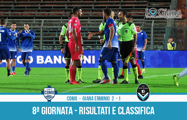 Como Giana Erminio 2-1 risultati e classifica 8 giornata serie C girone A