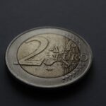 Moneta da due euro con fiori blu, potenzialmente valutata oltre 5.000 euro.